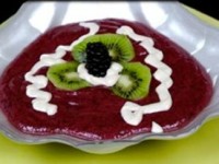 Raw kiwi dessert prepared by Veronica Saunders