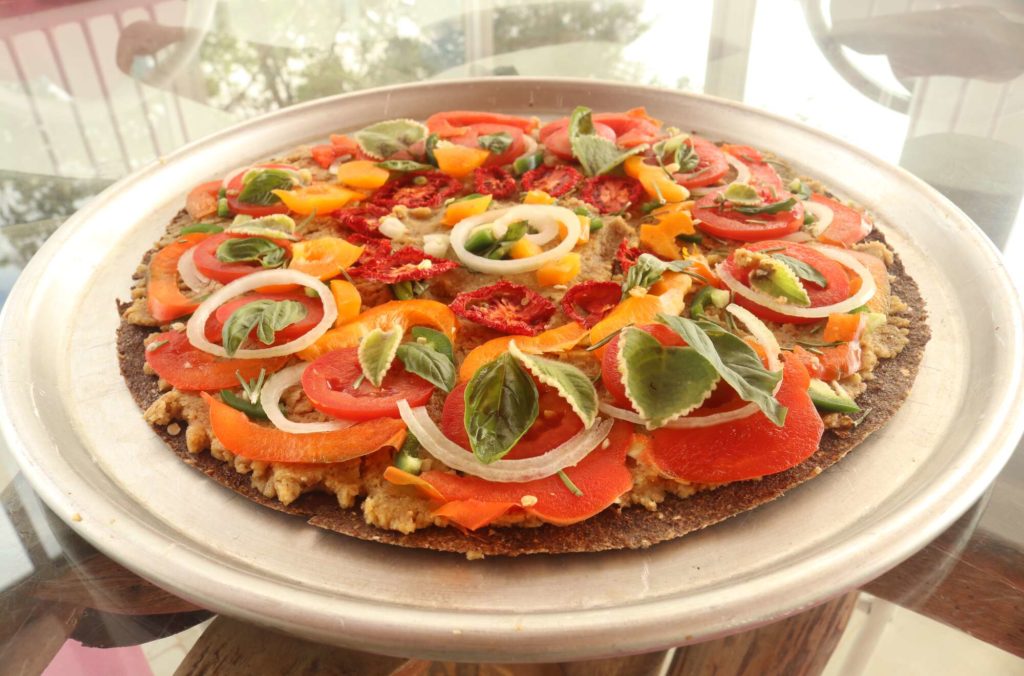 Raw vegan pizza by Michael Ducharme