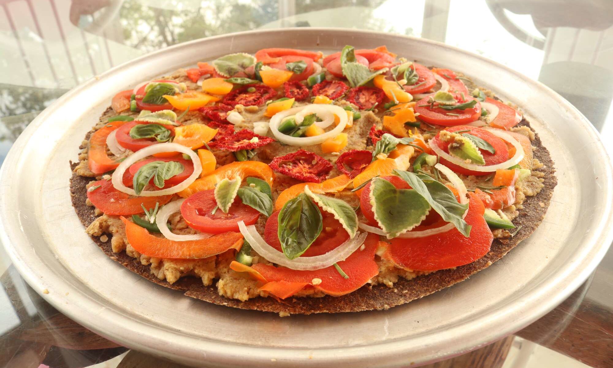 Raw vegan pizza by Michael Ducharme